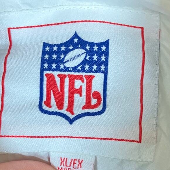 NFL Mens Jacket Blue White New York Giants Mock Neck Windbreaker XLarge - Picture 6 of 12